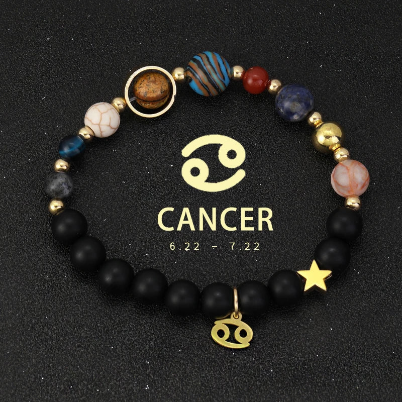 Planet Bracelet Eight Planets Stones Zodiac Signs Gift