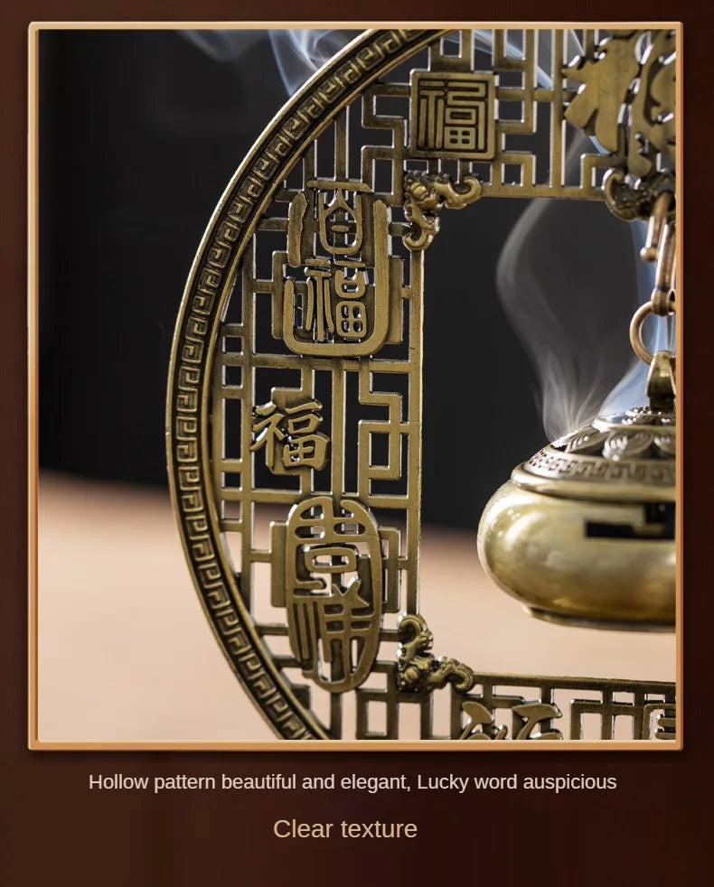 Five Blessings Incense Burner Sandalwood Taoist Ornaments