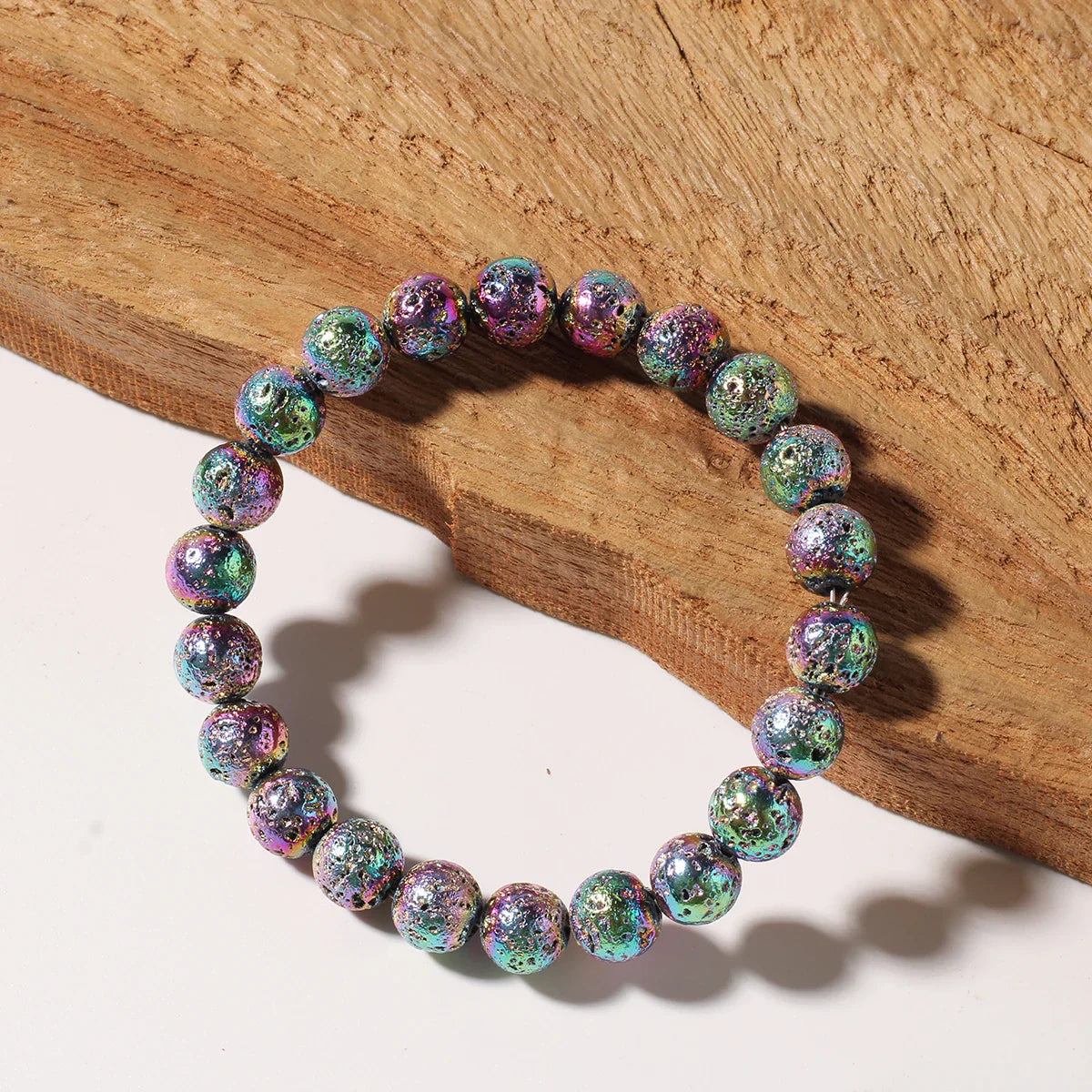 Handcrafted Volcanic Stone Bracelet for Balance and Protection