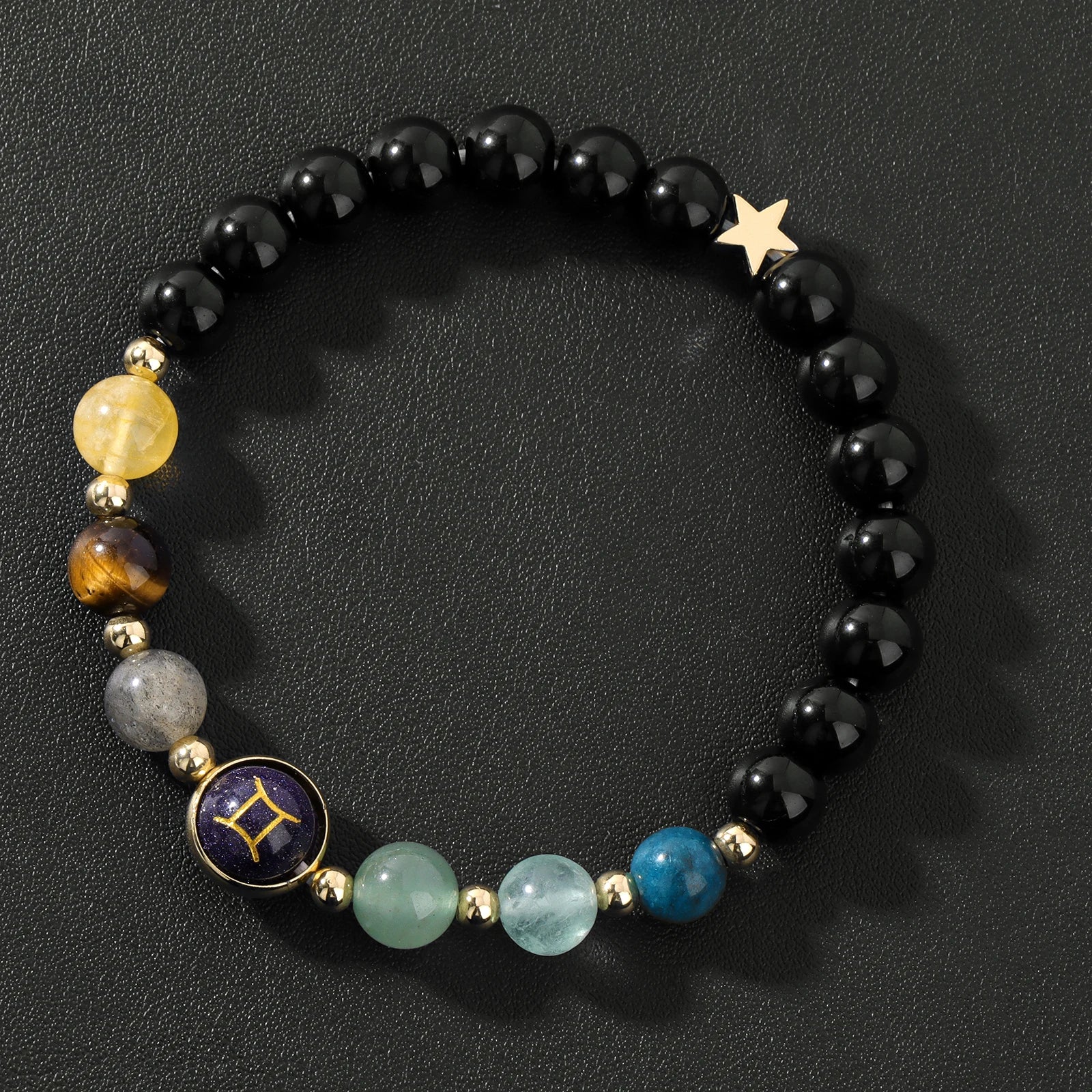 Obsidian Tiger Eye Zodiac Bracelet Balance