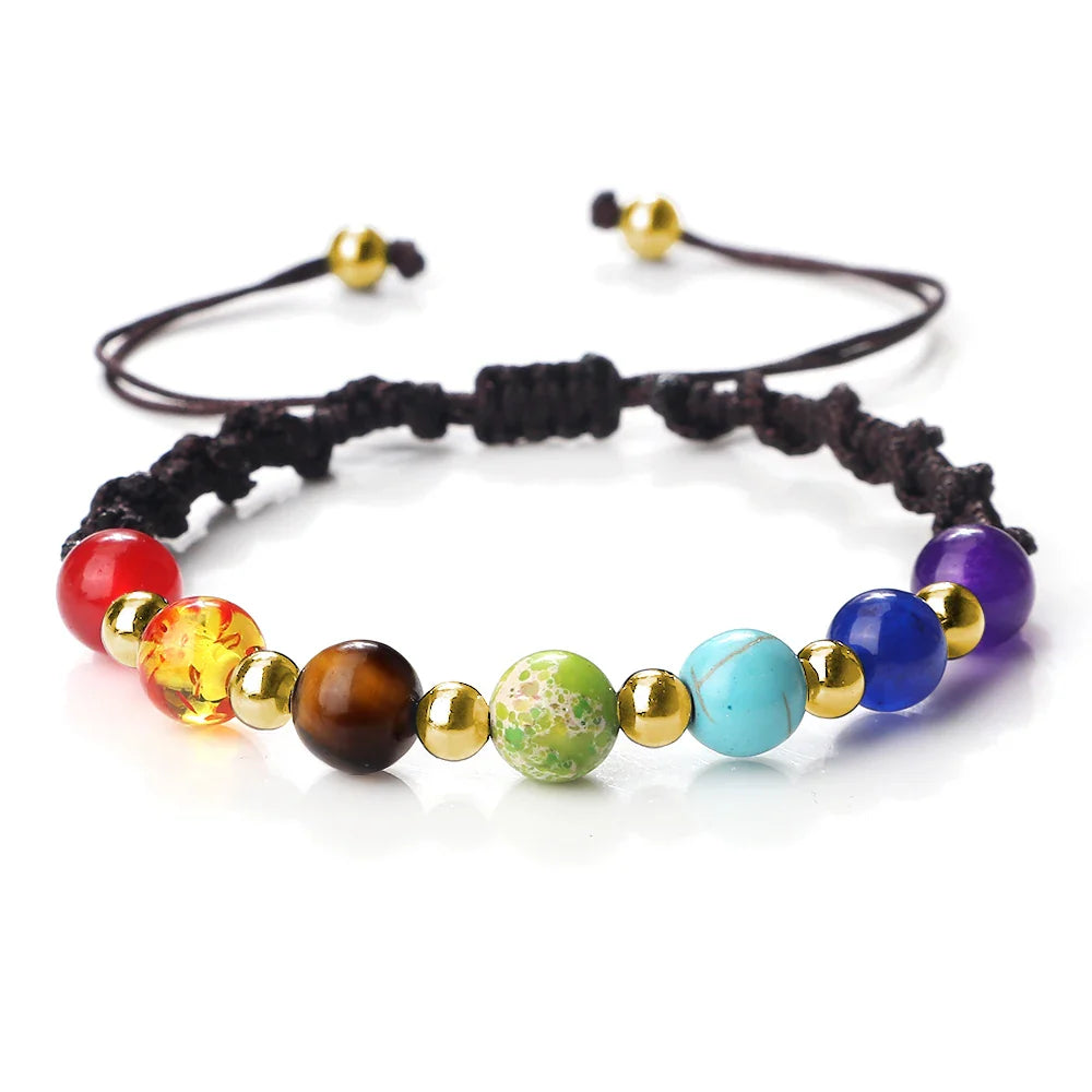 7 Chakra Gemstone Bracelet For Balance Unisex