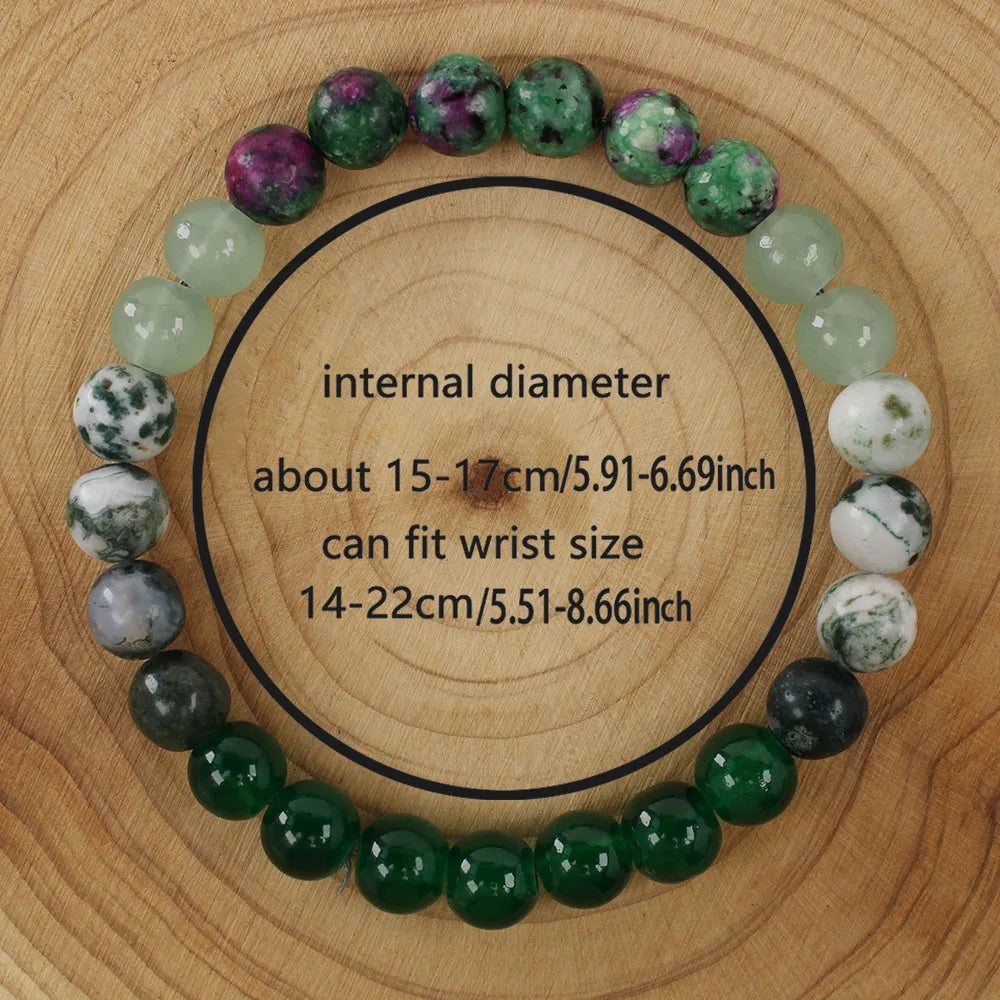 Handcrafted Green Agate Bracelet For Men And Women