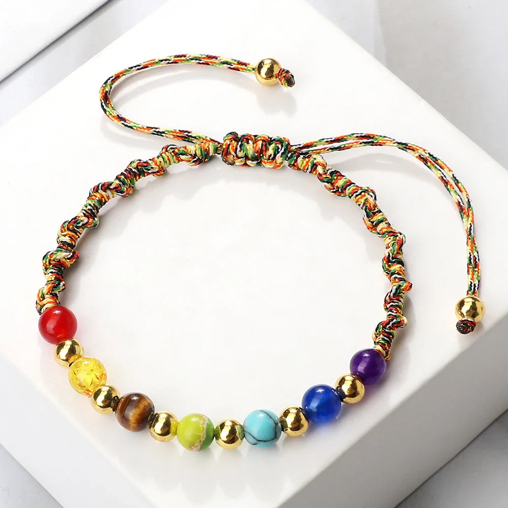 7 Chakra Gemstone Bracelet For Balance Unisex