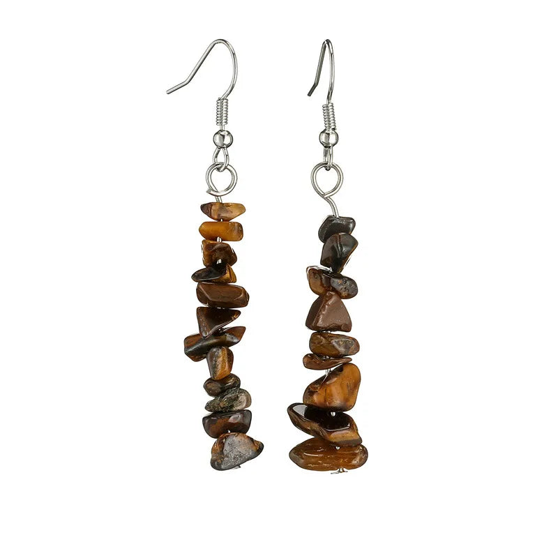 Natural Tumbled Stone Earrings