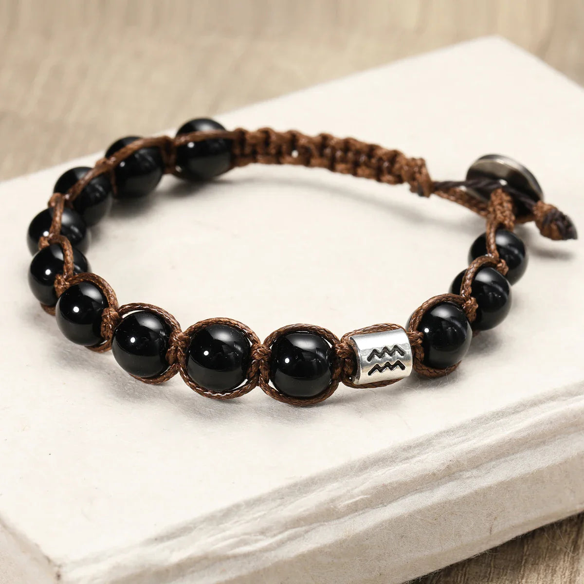 Obsidian 12 Zodiac Bracelet - Protection Energy