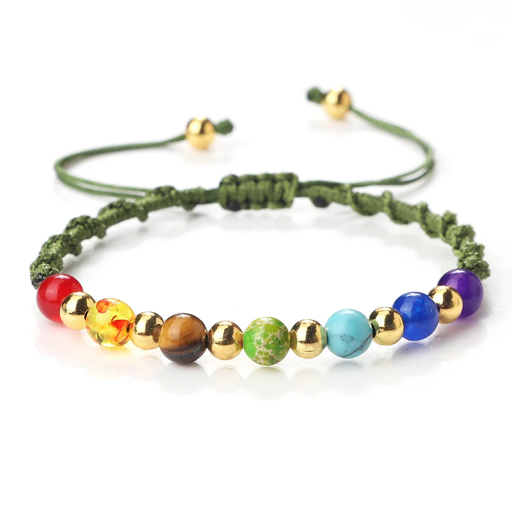 7 Chakra Gemstone Bracelet For Balance Unisex