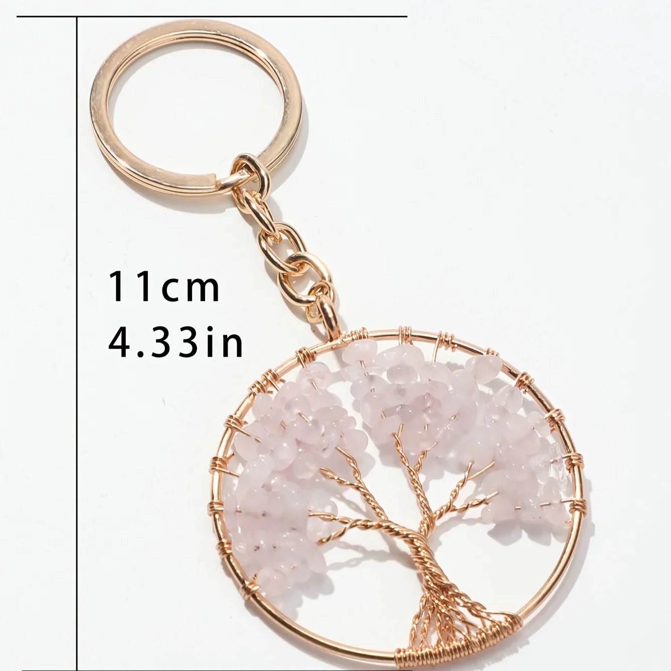 Tree Of Life Gemstone Keychain Protection For Her