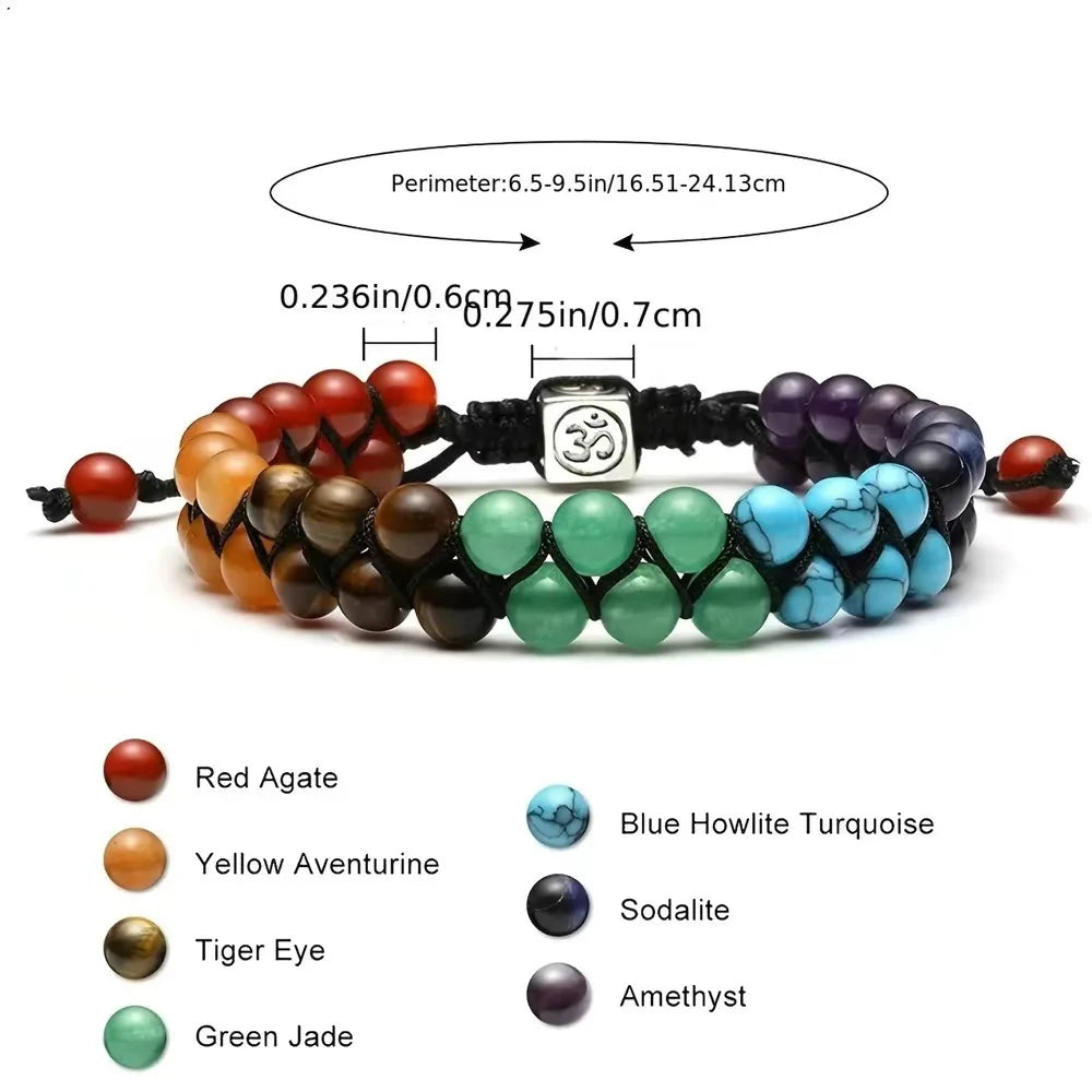 7 Chakra Stone Bracelet - Spiritual Healing