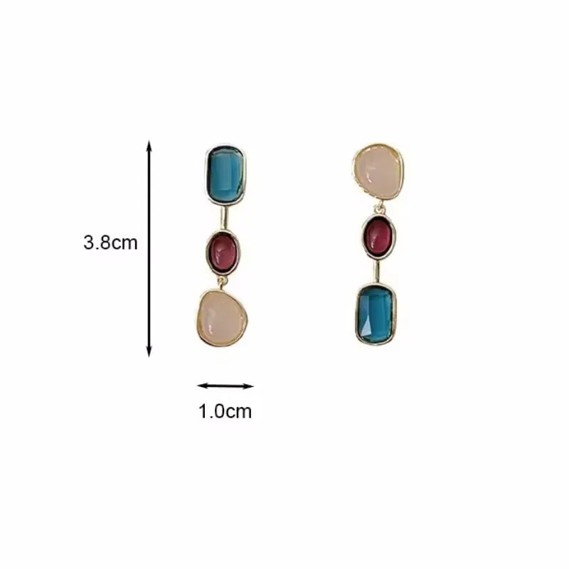Asymmetric Colorful Earrings