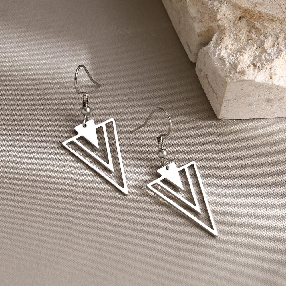 Triangular Statement Earrings