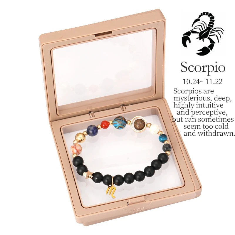 Planet Bracelet Eight Planets Stones Zodiac Signs Gift