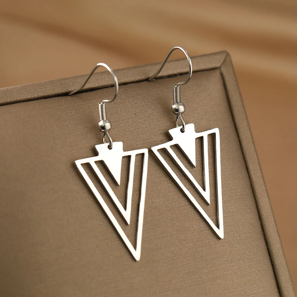 Triangular Statement Earrings