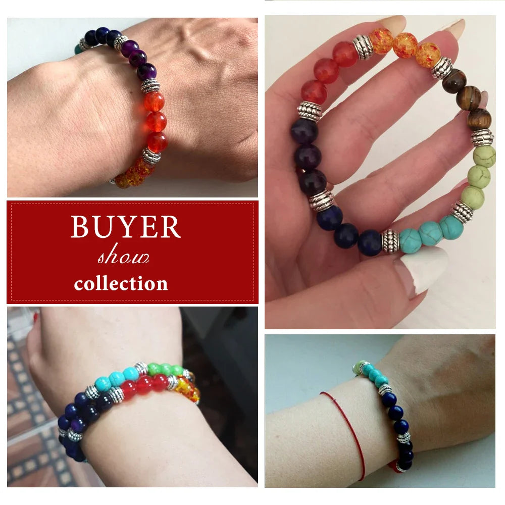 Handcrafted 7 Chakra Bracelet Healing for Men