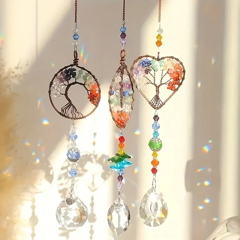 Handcrafted Crystal Life Tree Suncatcher by Tinkers for Love and Serenity