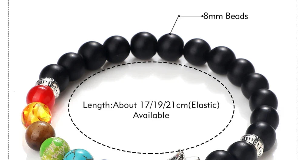 Handcrafted Natural 7 Chakra Tiger Eye Bracelet for Men