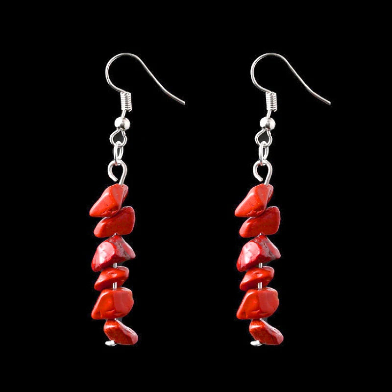 Natural Tumbled Stone Earrings