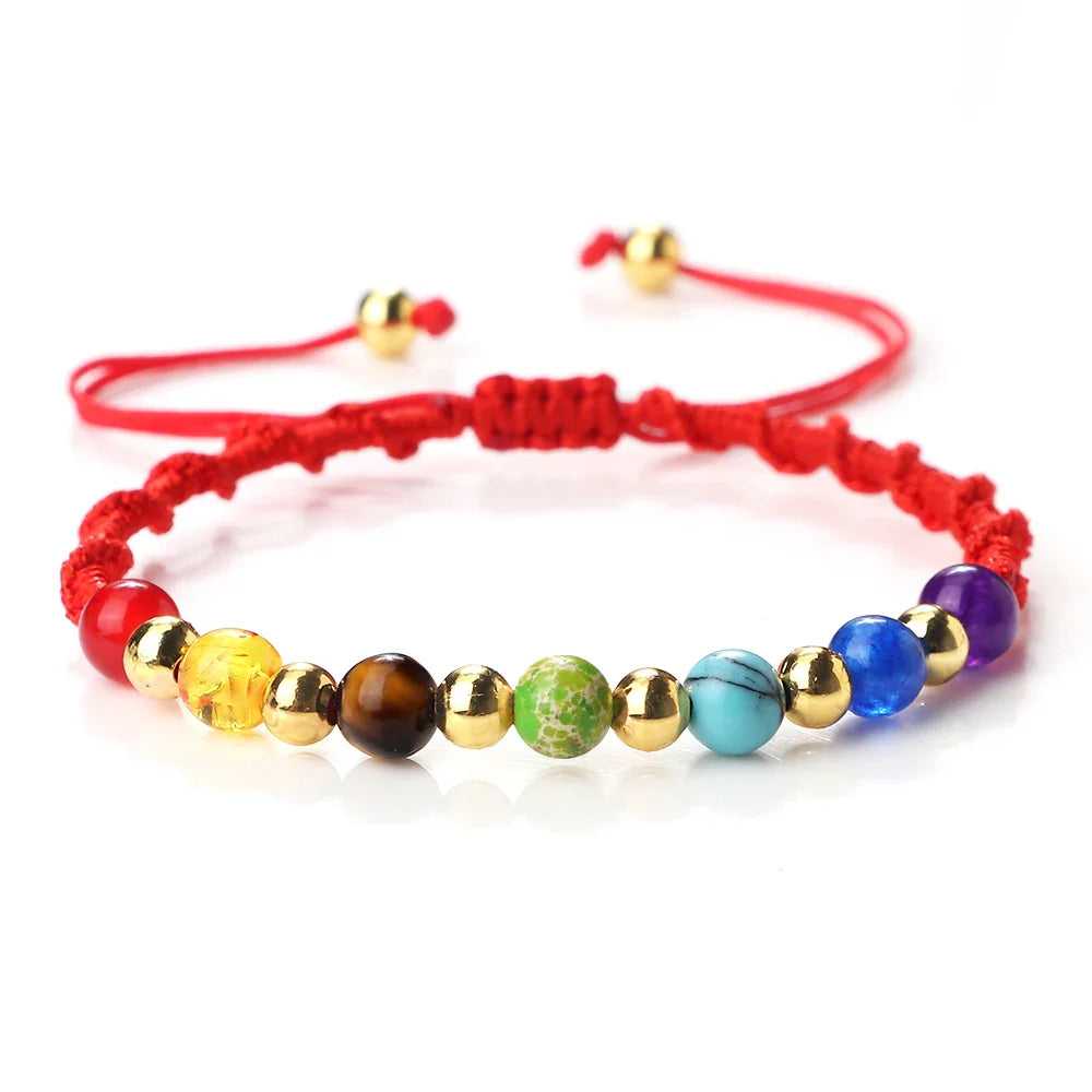 7 Chakra Gemstone Bracelet For Balance Unisex