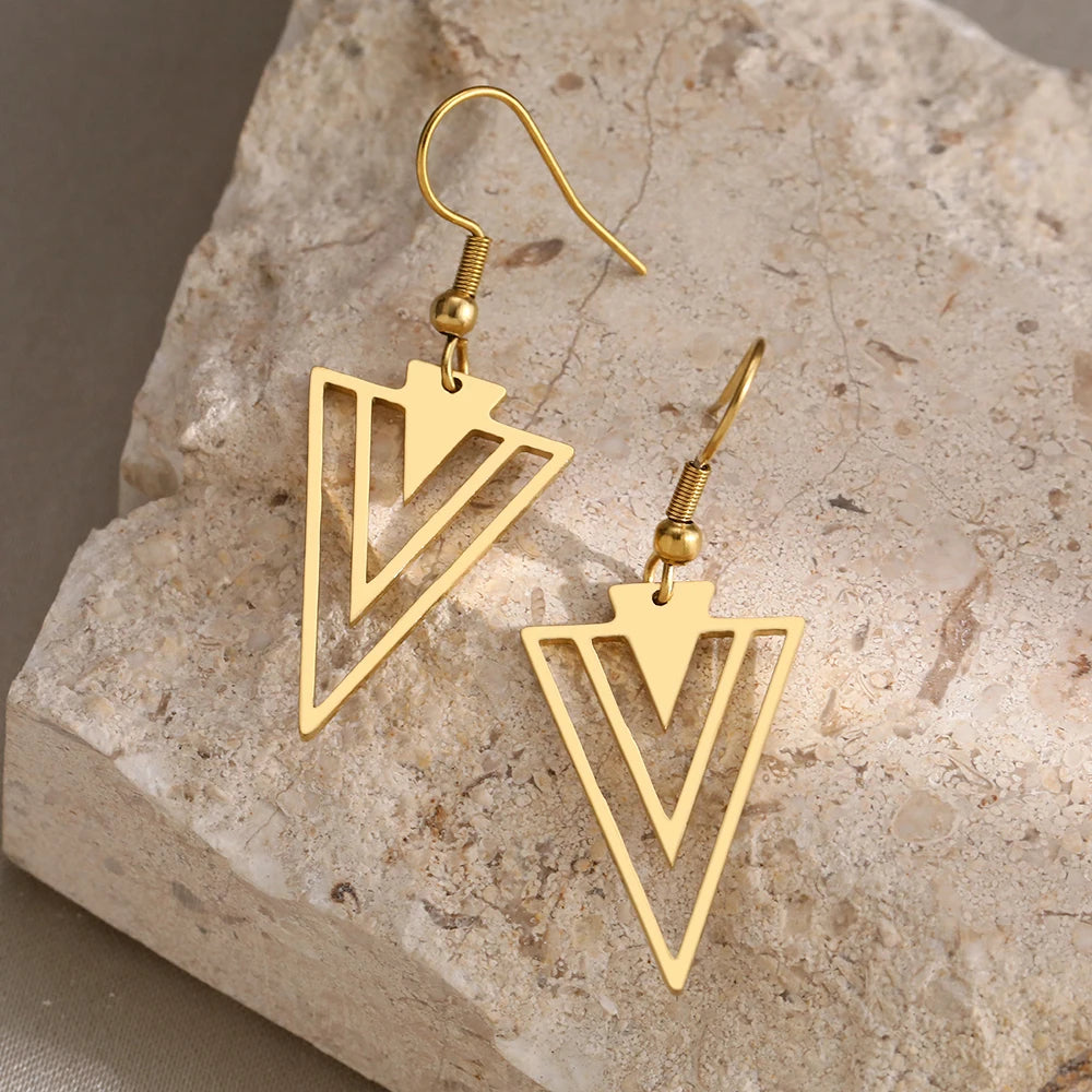 Triangular Statement Earrings