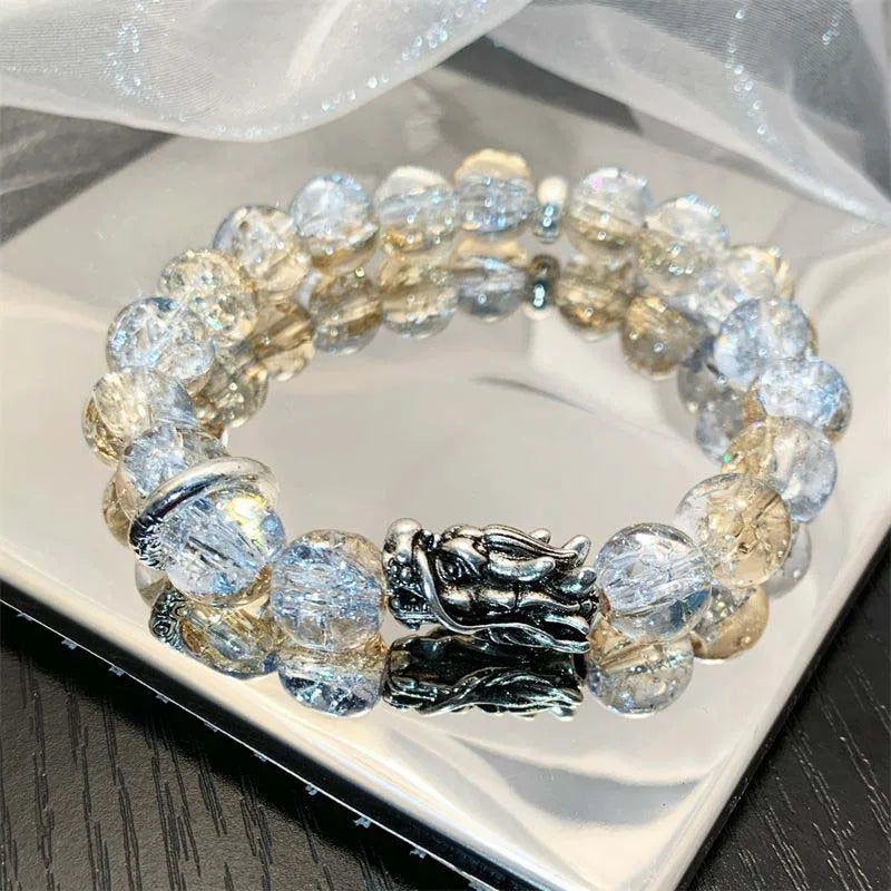 Blue Crystal Dragon Bracelet - for Balance