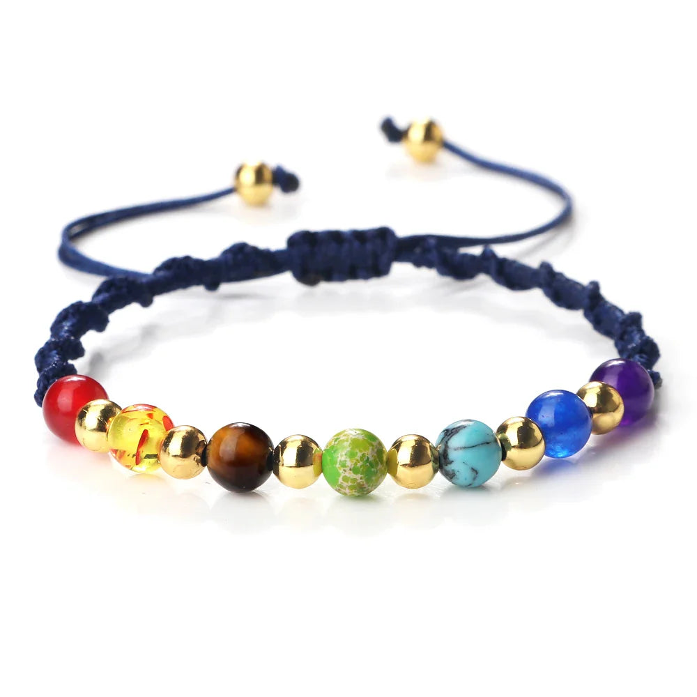 7 Chakra Gemstone Bracelet For Balance Unisex