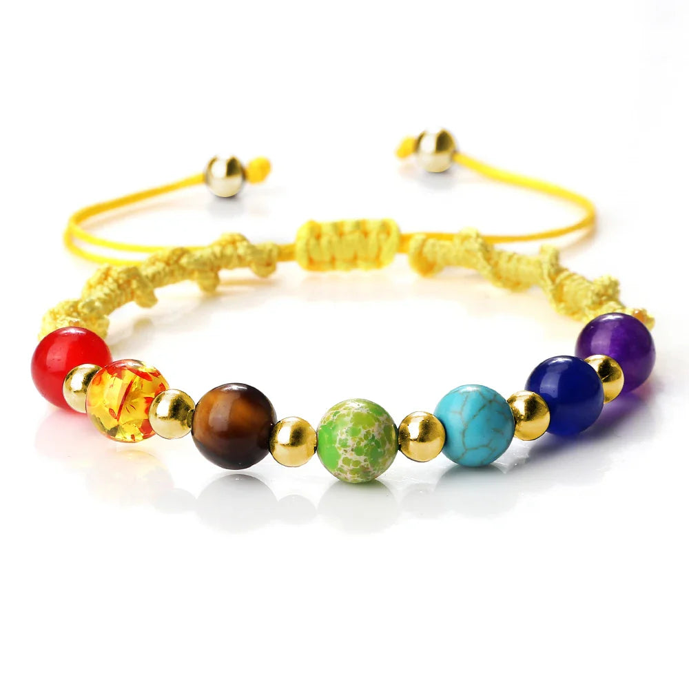 7 Chakra Gemstone Bracelet For Balance Unisex