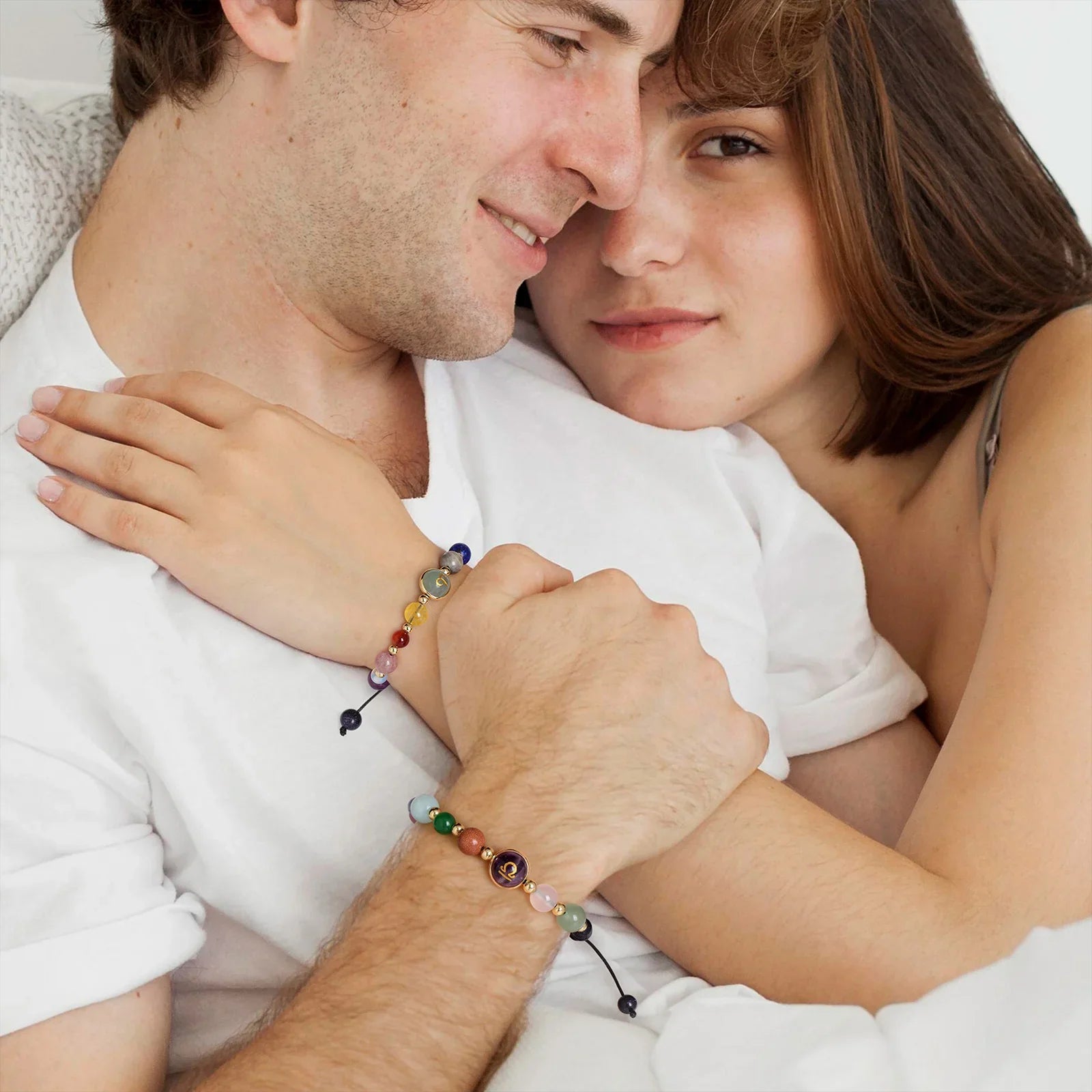 12 Zodiac Signs Natural Stone Bracelet Taurus Cancer Virgo