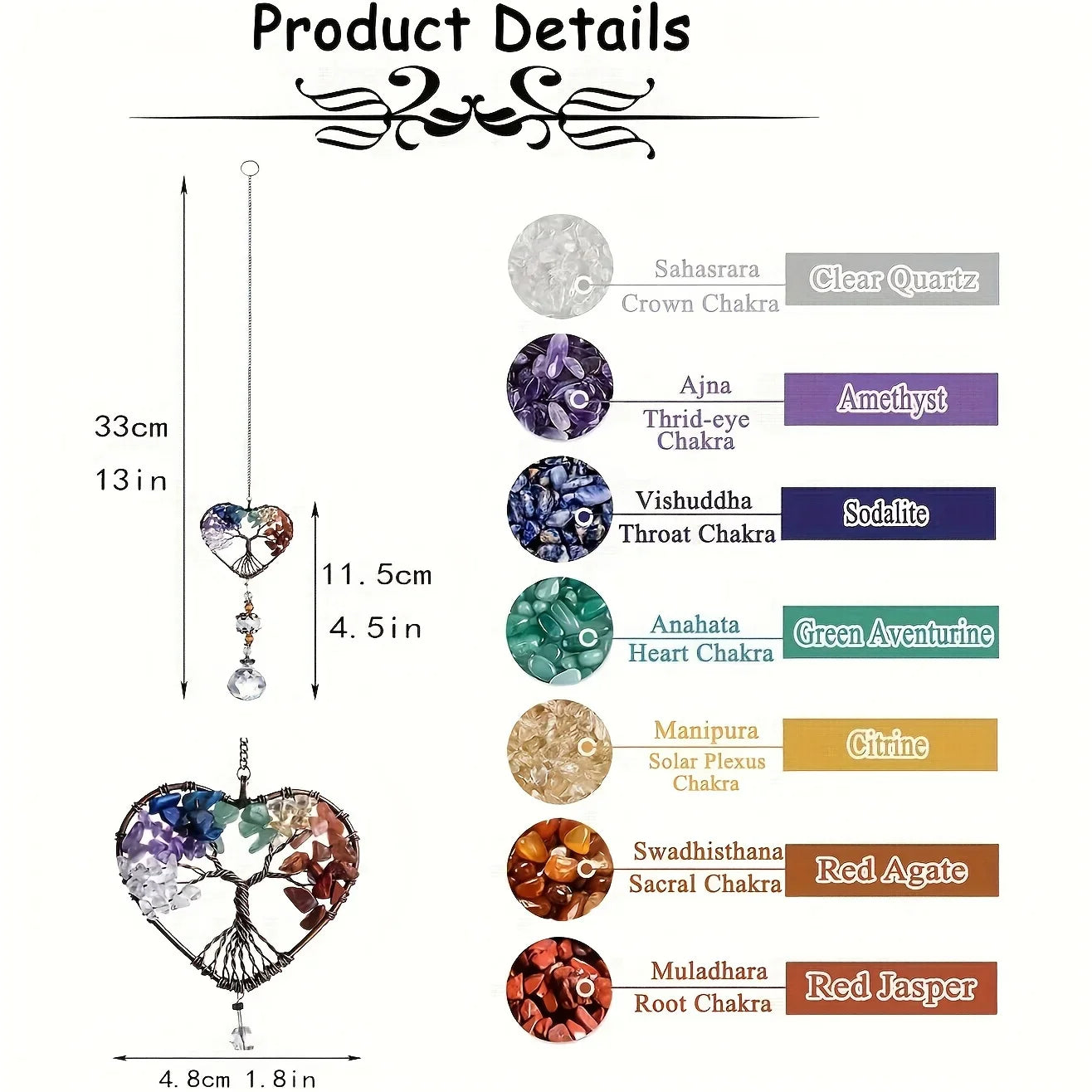 Rainbow Crystal Tree Of Life Suncatcher