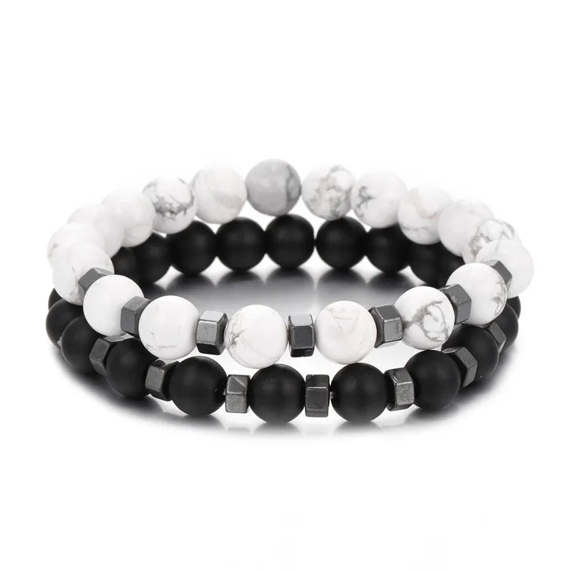 Tiger Eye Lava Agate Bracelets Men Women Balance