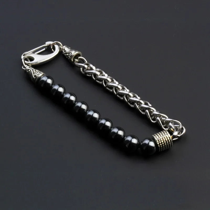 Stainless Steel Chain Bracelet Tiger Eye Elite
