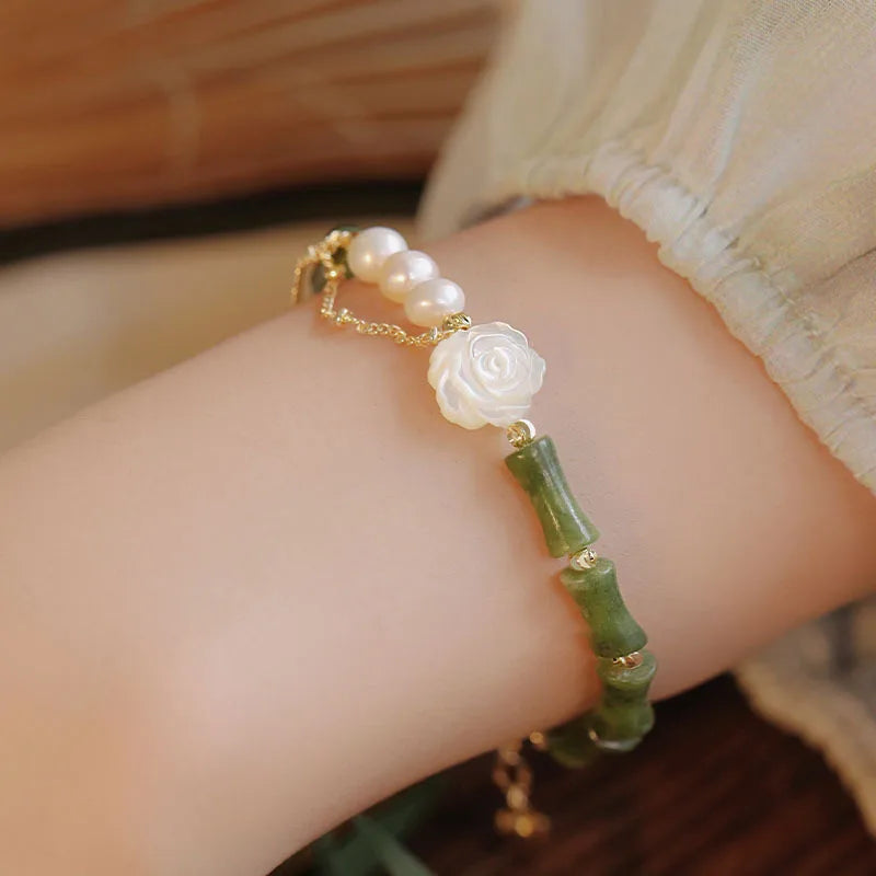 Green Bamboo Serenity Bracelet – Symbol of Calm & Growth