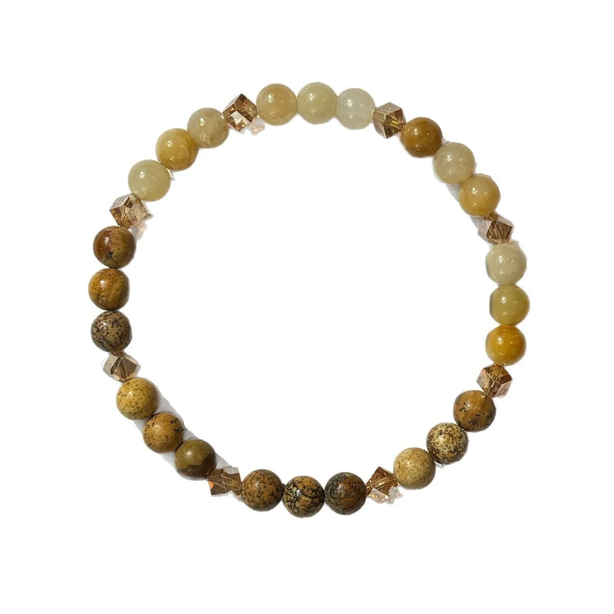 Citrine Natural Stone Bracelet Unisex Abundance Success 6mm