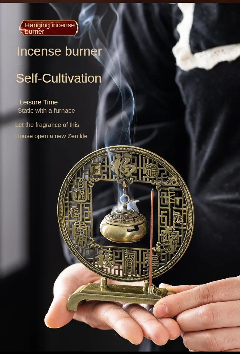 Five Blessings Incense Burner Sandalwood Taoist Ornaments