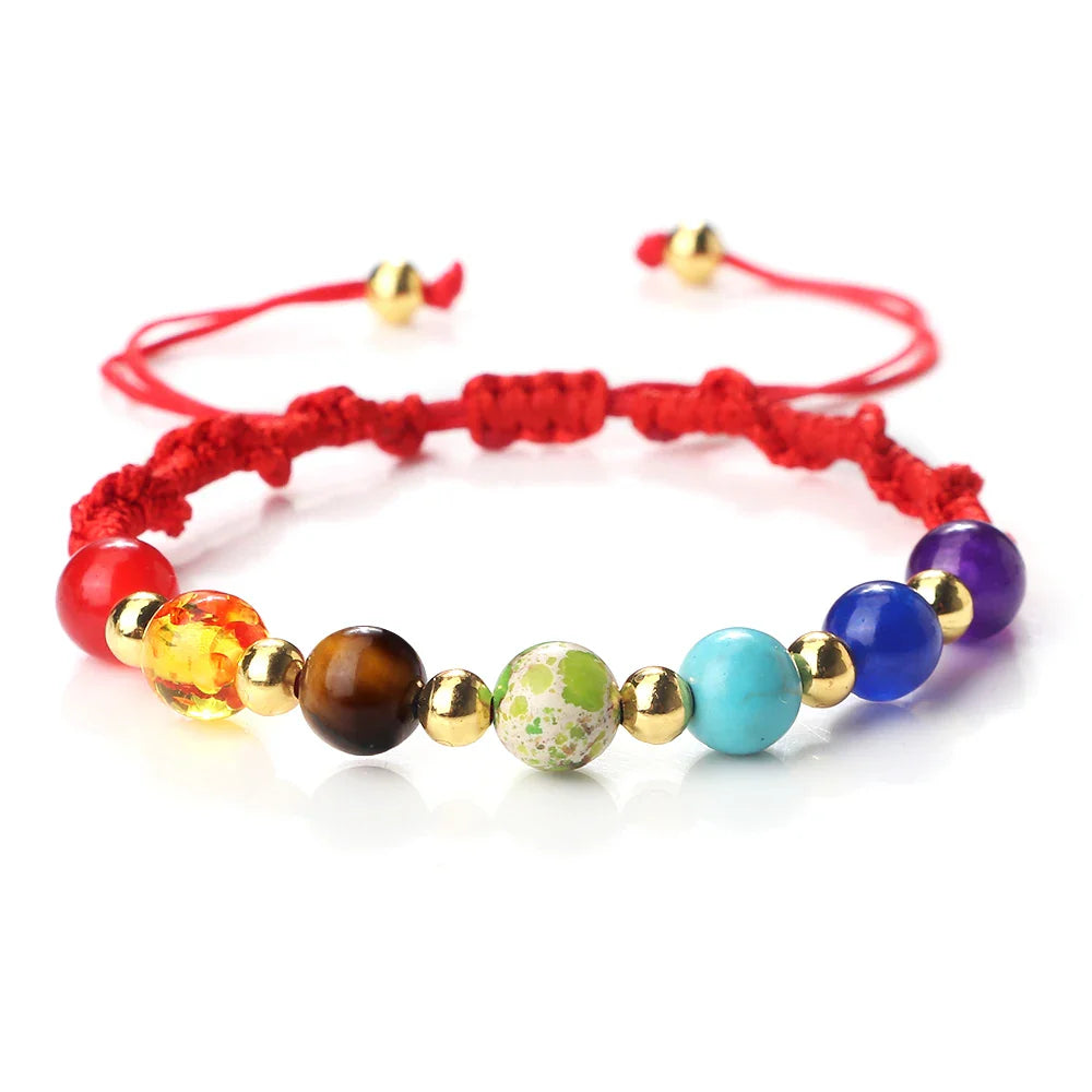 7 Chakra Gemstone Bracelet For Balance Unisex