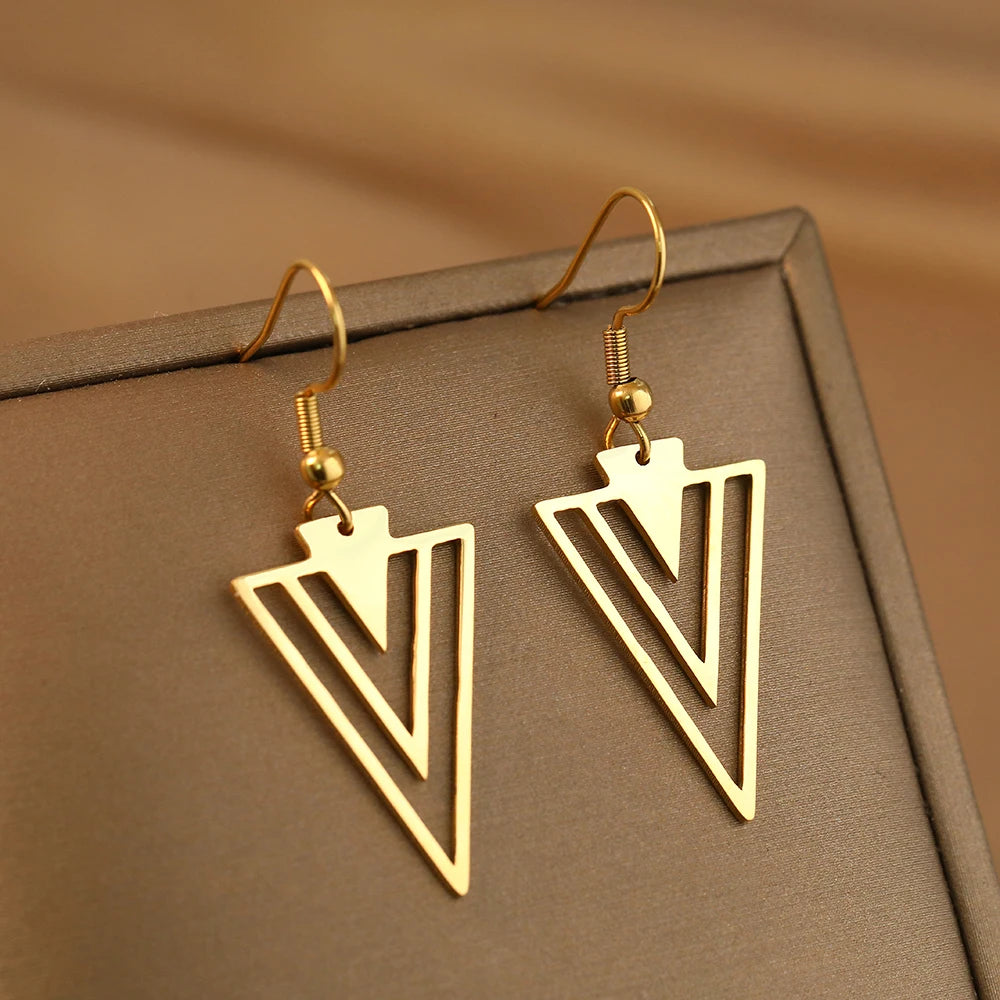 Triangular Statement Earrings