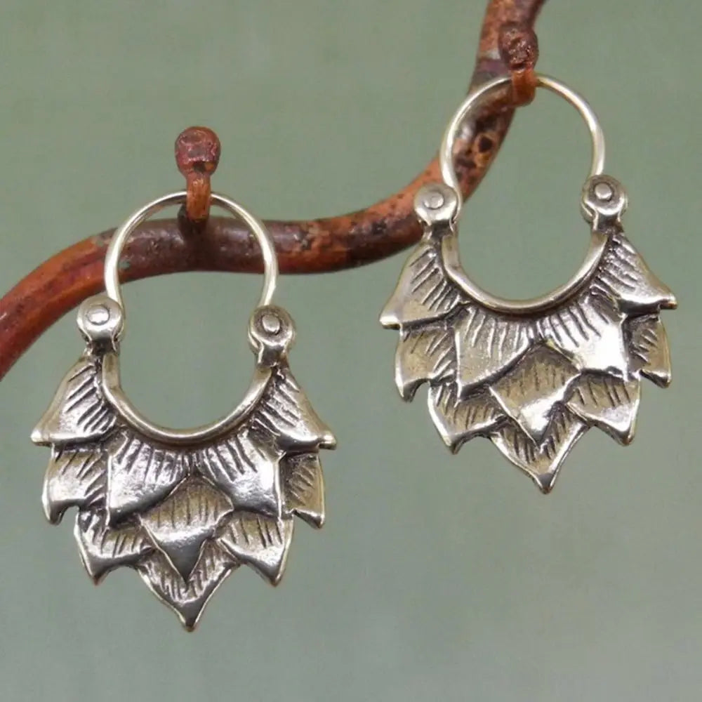 Vintage Leaf Natural Earrings