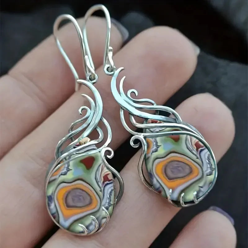 Bohemian Turquoise Earrings For Women Vintage Jewelry Gift