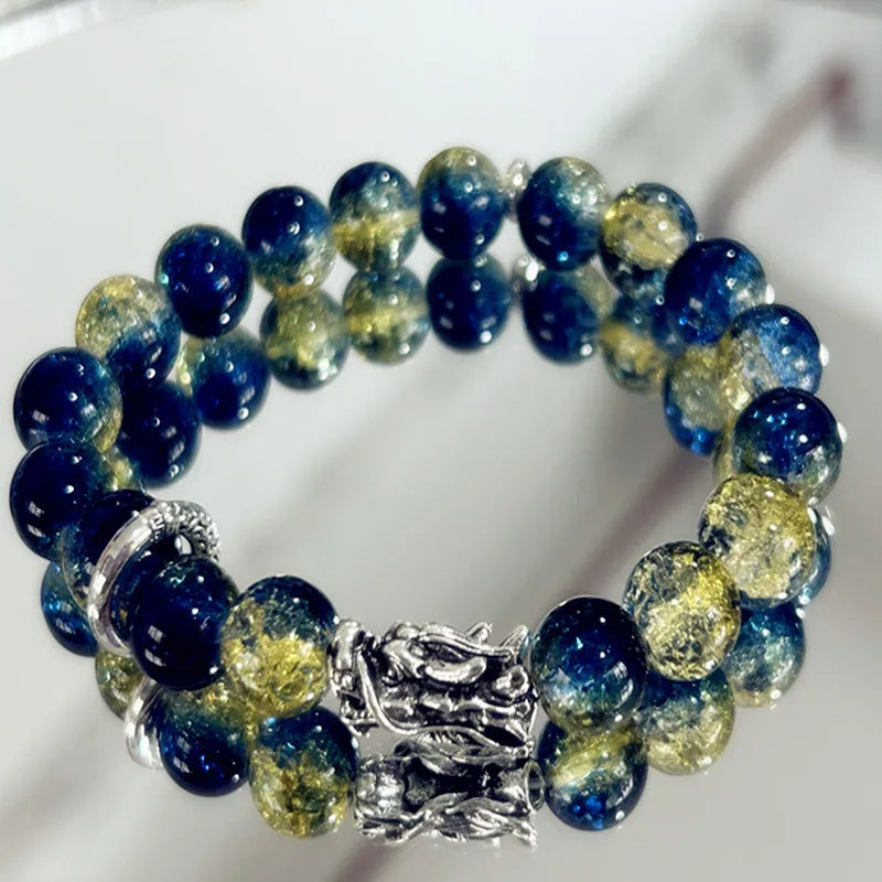 Blue Crystal Dragon Bracelet - for Balance