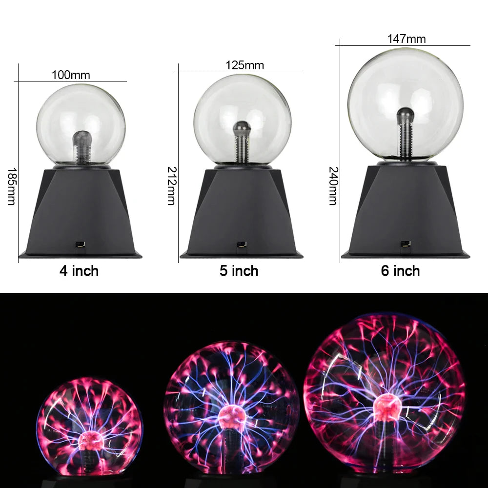 Magic Crystal Plasma Ball Lamp 3 Inch LED Night Light Kid Birthday Christmas Gift Lighting Bedroom Decor Novelty Lamp