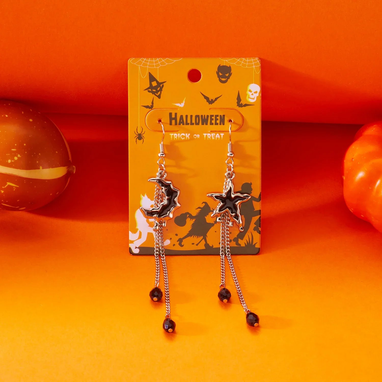 Vampire Bat Red Crystal Earrings