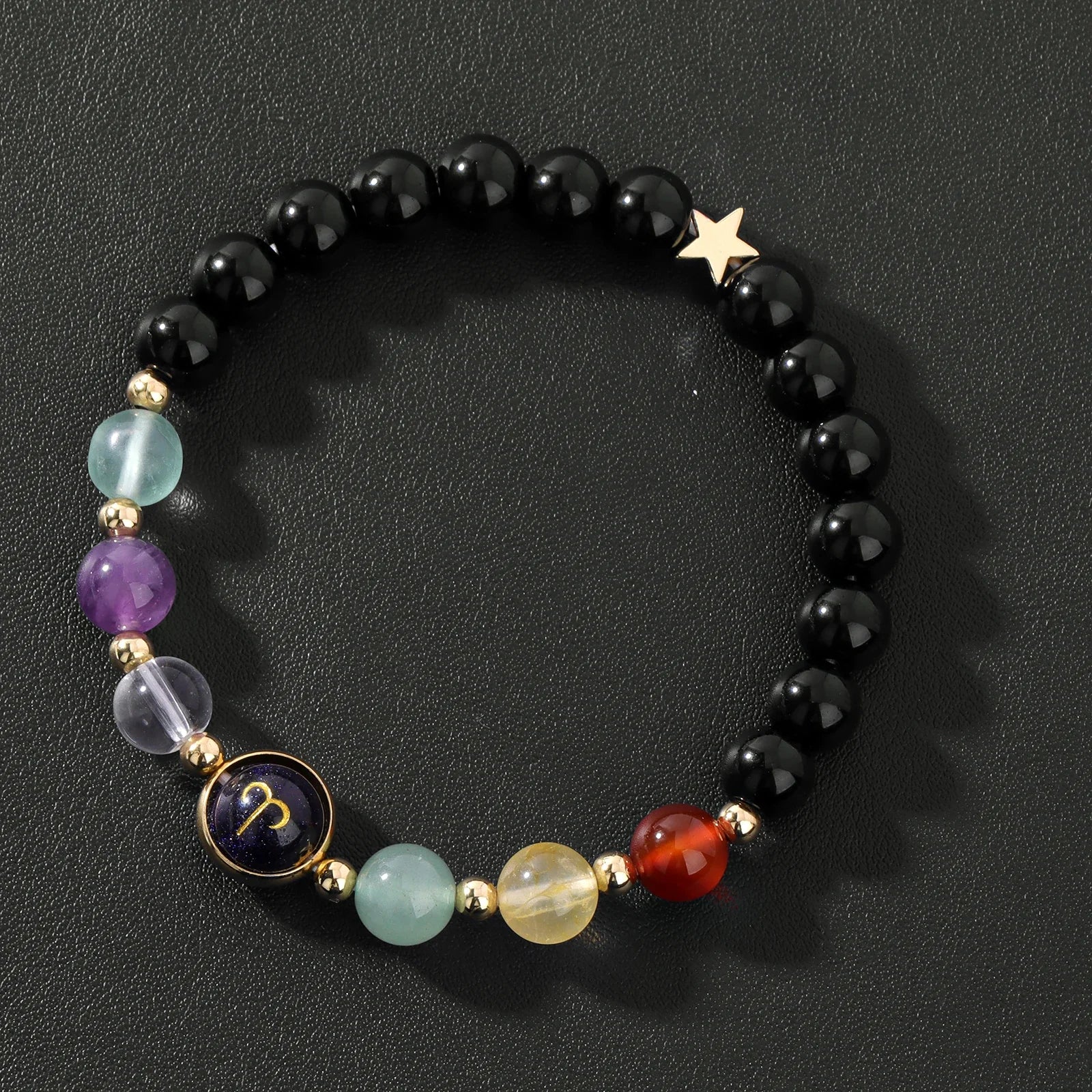 Obsidian Tiger Eye Zodiac Bracelet Balance