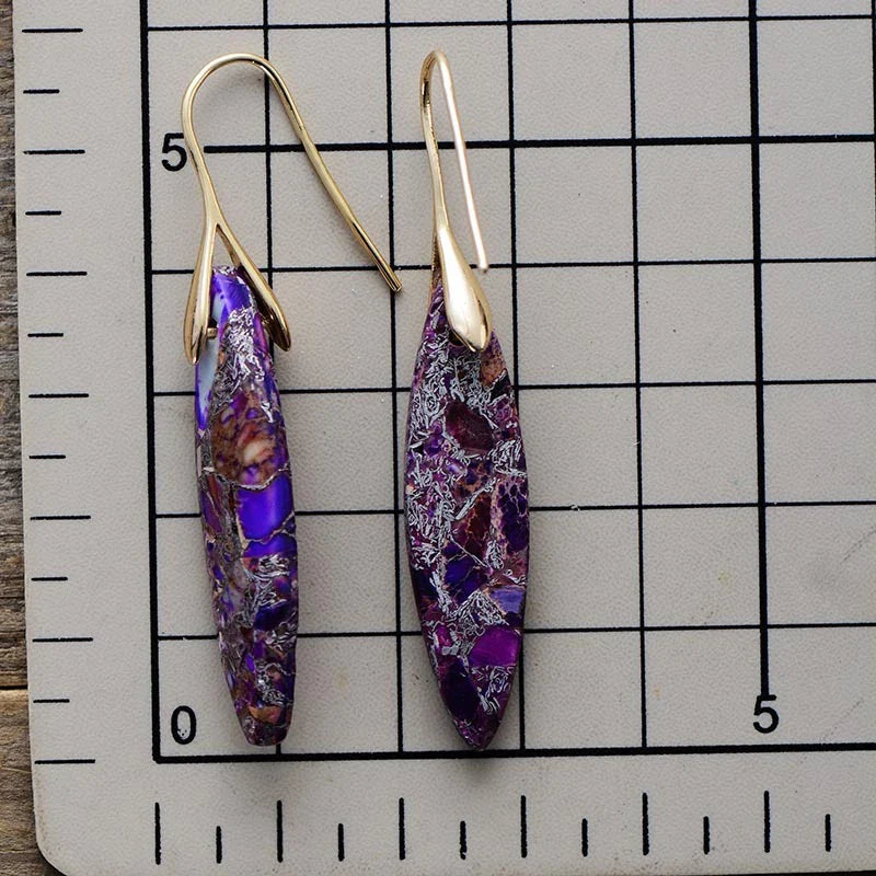 Leaf Natural Stone Earrings