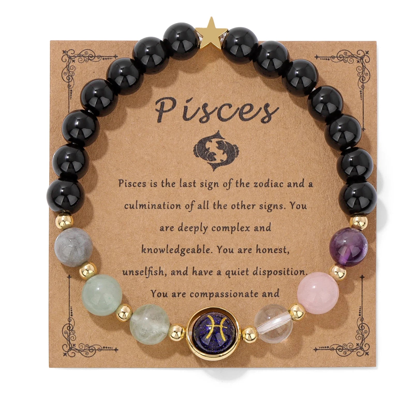 Obsidian Tiger Eye Zodiac Bracelet Balance