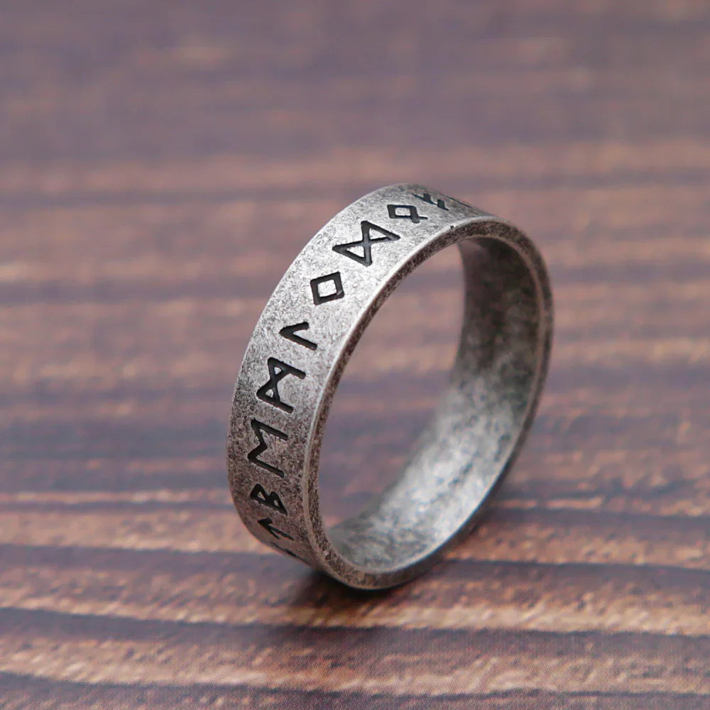 Retro Viking Rune Ring Unisex 316L Stainless Steel Odin