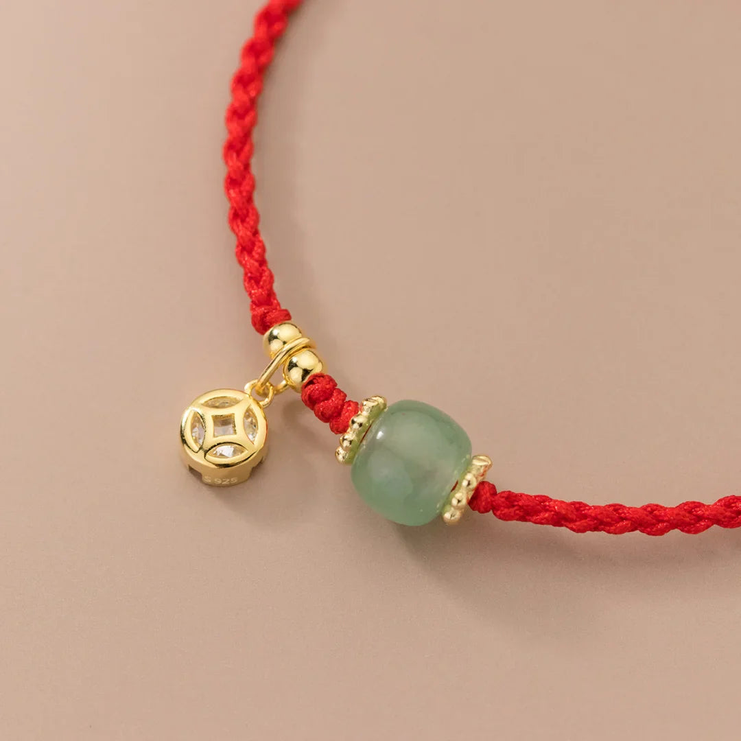 Jade Prosperity Balance Bracelet Handmade Adjustable Boho