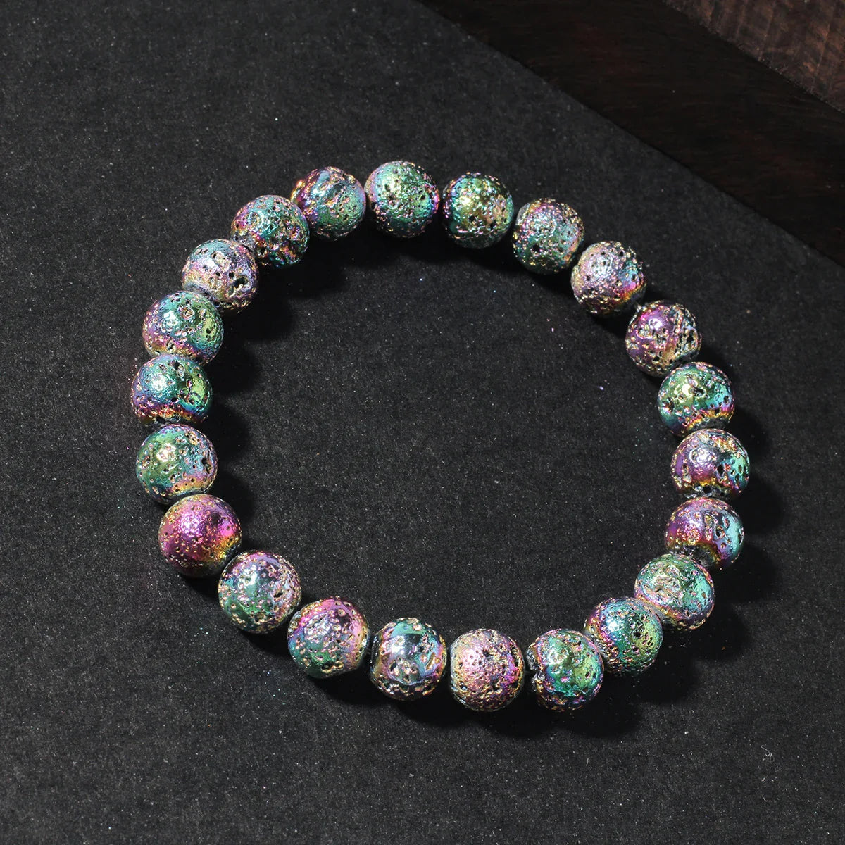 Handcrafted Volcanic Stone Bracelet for Balance and Protection