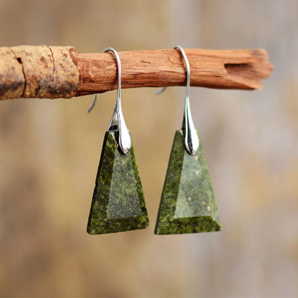 Jasper Trapezoid Drop Earrings