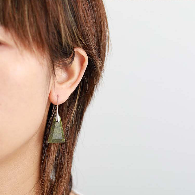 Jasper Trapezoid Drop Earrings