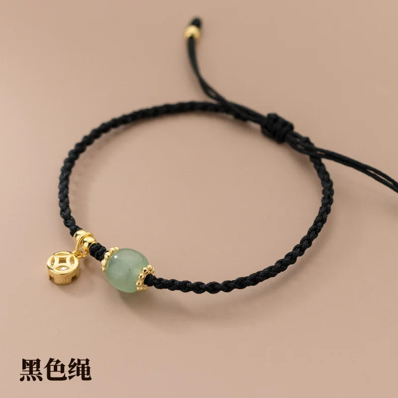 Jade Prosperity Balance Bracelet Handmade Adjustable Boho