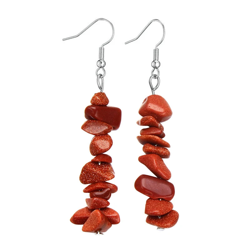 Natural Tumbled Stone Earrings