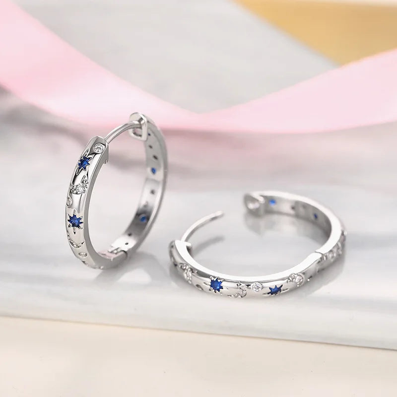 Sun And Moon Hoop Earrings